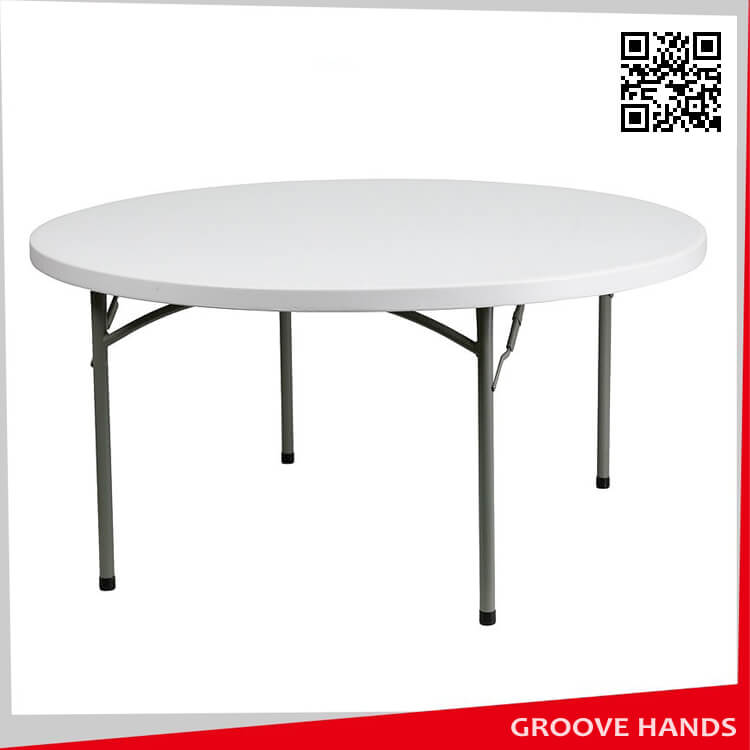 72 Round White Plastic Folding Table, Round White Plastic Tables